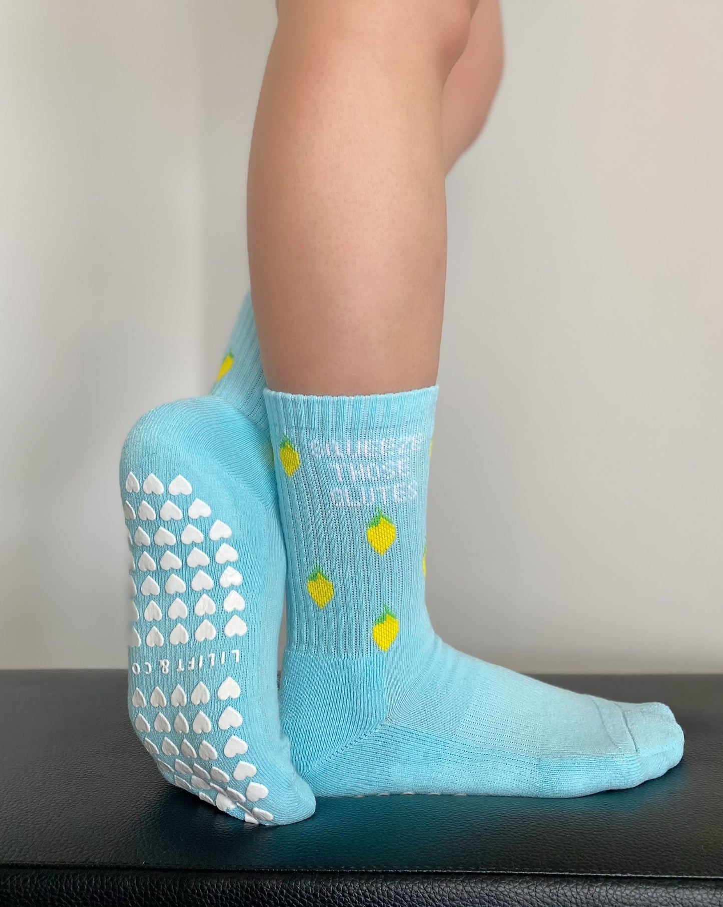 'Squeeze Those Glutes' Pilates Grip Socks