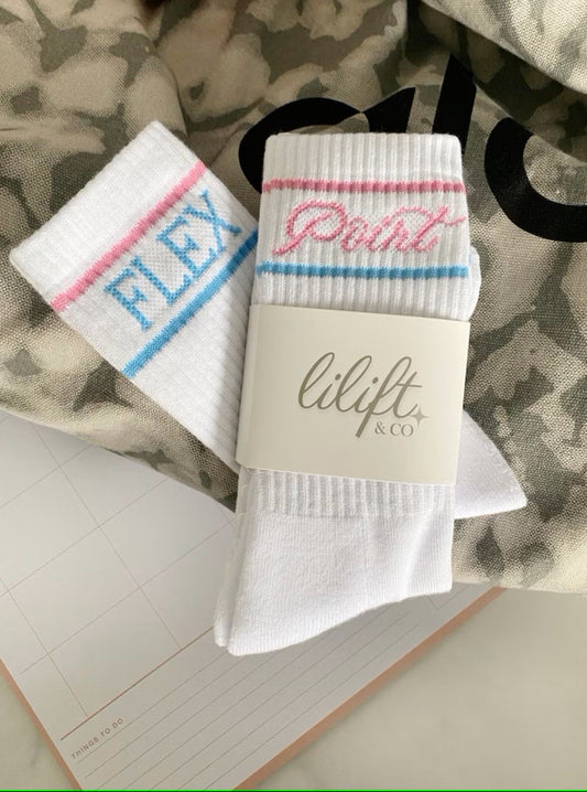 Point Flex Pilates Grip Socks (Large)